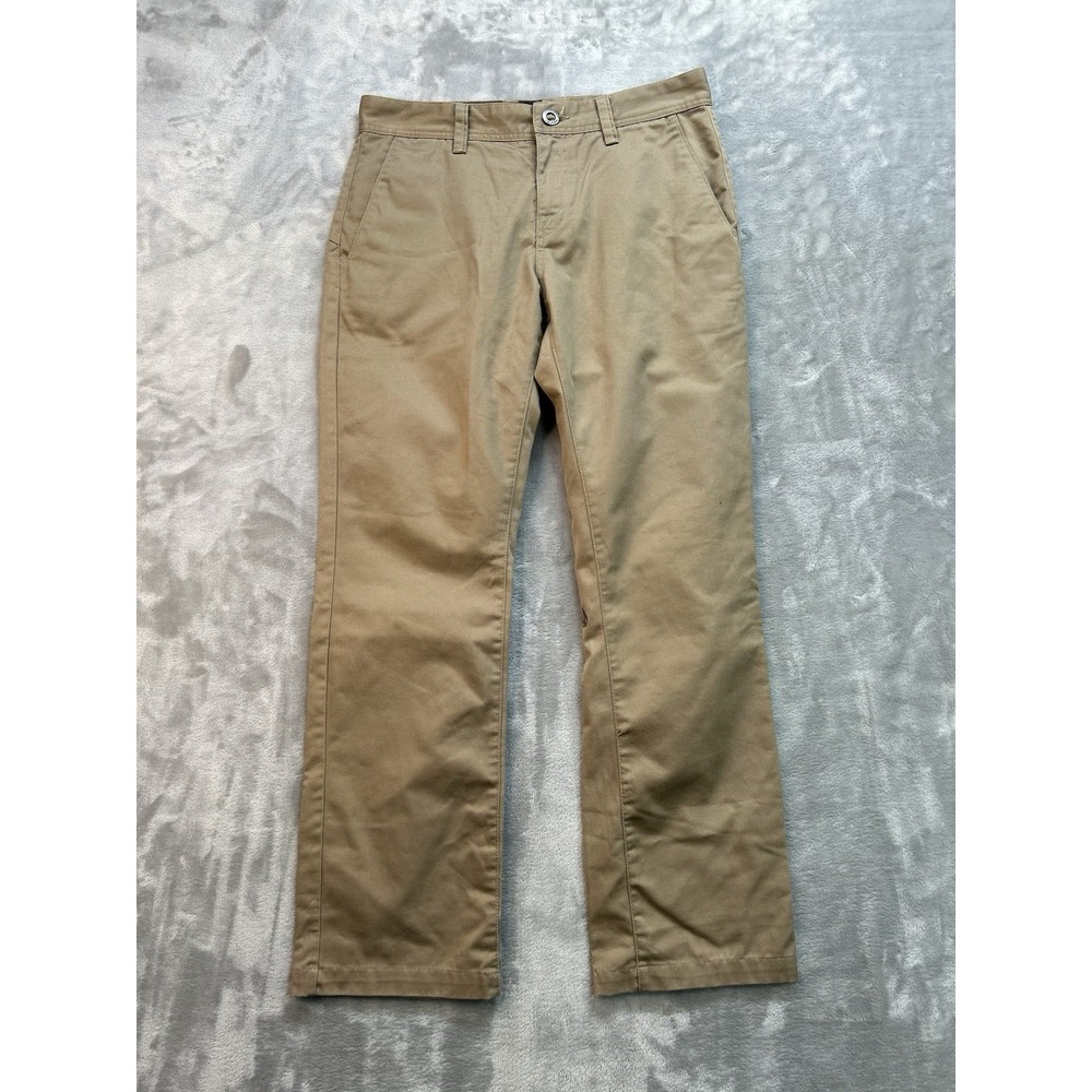 Men's Volcom Frickin Modern Khakis Mens Sz 30x30 Tan Skate Grunge Surf Beach Guy